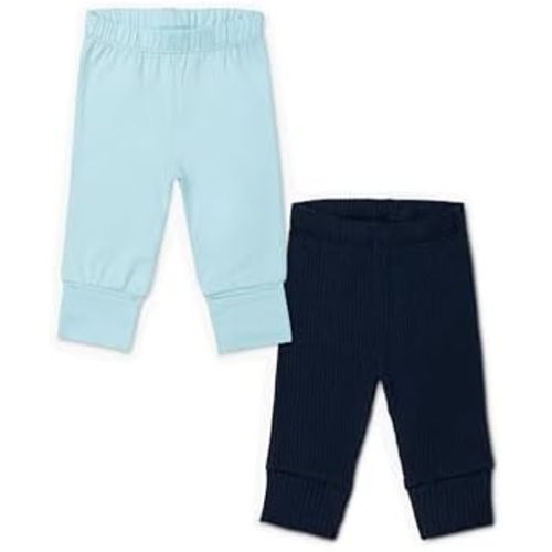 Monica + Andy Hello Baby Pants, 100% Organic Baby Clothes for Boys & Girls, Joggers, Sizes for Preemie, Newborn & Infant