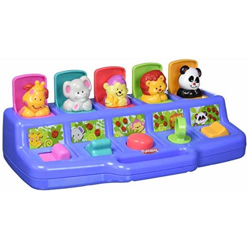 Playskool Busy Poppin’ Pals Pop-Up Activity Toy for Babies and Toddlers Ages 9 Months and Up (Amazon Exclusive), Blue