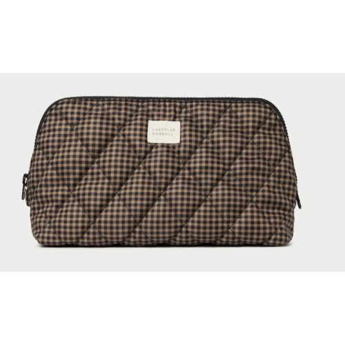 Frances Brown/Black Check Toiletry / Diaper Pouch