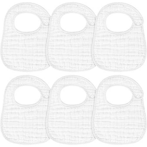 Accmor Muslin Baby Bibs, 6 Pack Soft Cotton Baby Bandana Drool Bibs for Boys Girls Teething and Drooling