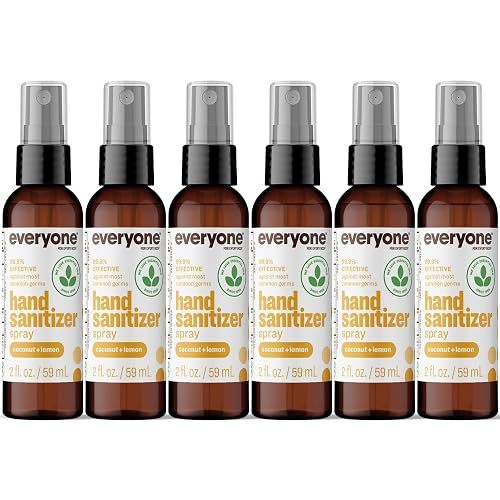 Everyone Hand Sanitizer Spray, Coconut Lemon, 2 oz 6-Pack