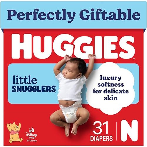 Huggies Little Snugglers Newborn Diapers, 31 Count