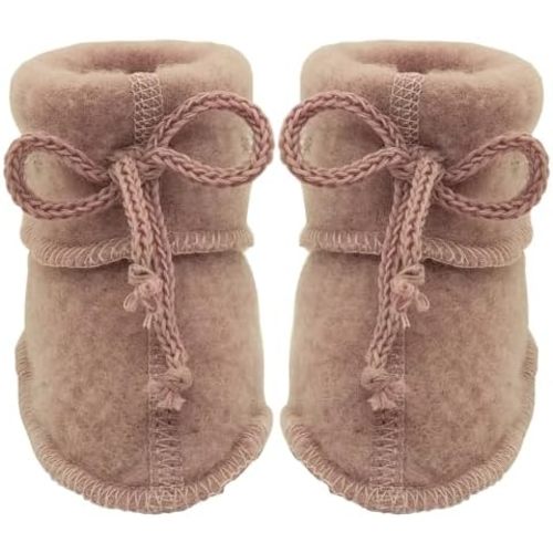 Ecoable Infant Baby Warm Booties Socks with Ties, Organic Merino Wool Fleece