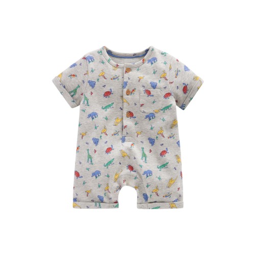 Short Sleeve Cotton Jersey Romper