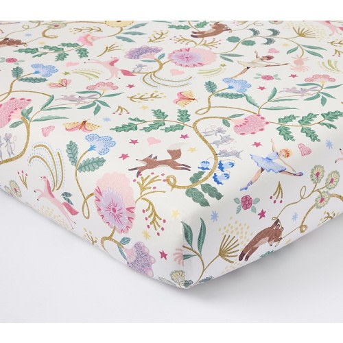 Storybook Friends Organic Cotton Crib Fitted Sheet
