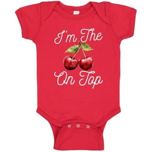 I'm The Cherry On Top Cherry Baby Bodysuit One Piece Or Toddler Shirt Cute Fruit Baby Clothes