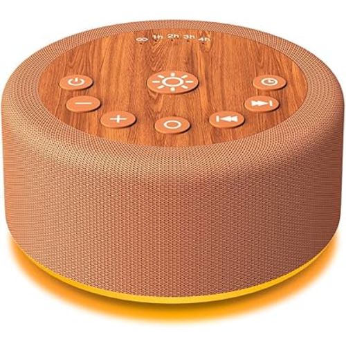 Sleep Sound Machine White Noise Machine with 30 Non Looping Sounds 12 Night light Colors with 5 Timers 36 Adjustable Volume Memory Function Brown Noise Machine for Baby kid Adult & Home Nursery Travel