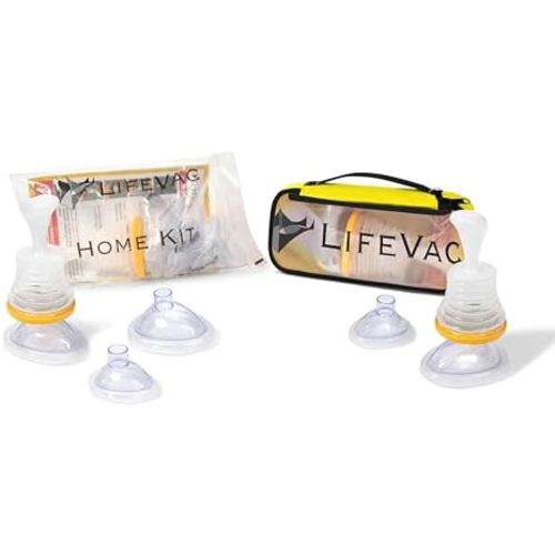 LifeVac Home & Yellow Travel Combo Kit - Portable Suction Rescue Device, First Aid Kit for Kids and Adults, Portable Airway Suction Device for Children and Adults