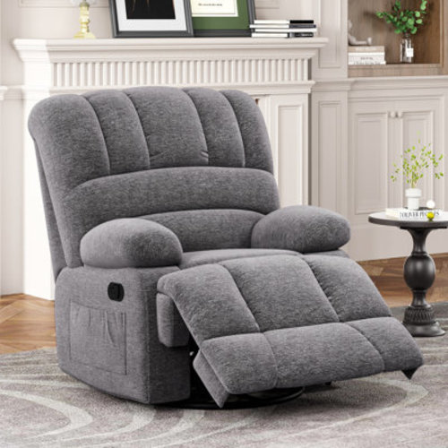 Ebern Designs Heald 40.94"W Upholstered Swivel Rocker Recliner & Reviews | Wayfair