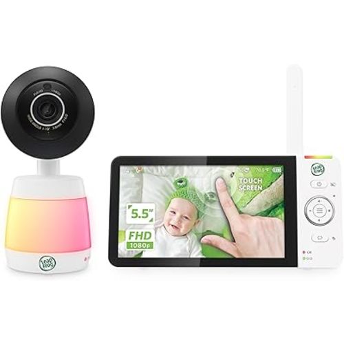LeapFrog 1080p WiFi Remote Access 360 Degree Pan & Tilt Video Baby Monitor with 5.5” Touch Screen, High Definition 1080p Display, Super Long Range, Night Light, Color Night Vision, LF2936FHD-TOUCH