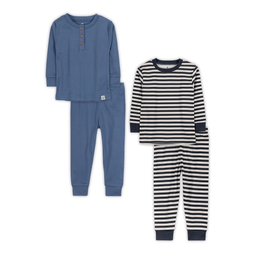 Little Star Organic 4PC Boy Snug Fit Sleepwear Sizes 9M-5T