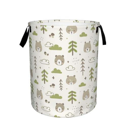 Laundry Basket, Dirty Clothes Basket, Foldable Waterproof Oxford Cloth Storage Basket for Bedroom, Bathroom, Clothes,Large Storage Basket Home Decoration(Cute Animals)