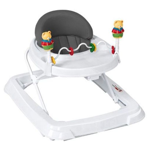 Baby Walker with Wheels, Foldable Height Adjustable Activity Walker with Tray and Toys for 6 to 18 Months