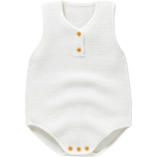 Baby Knit Romper Summer Sleeveless V-Neck Sweater