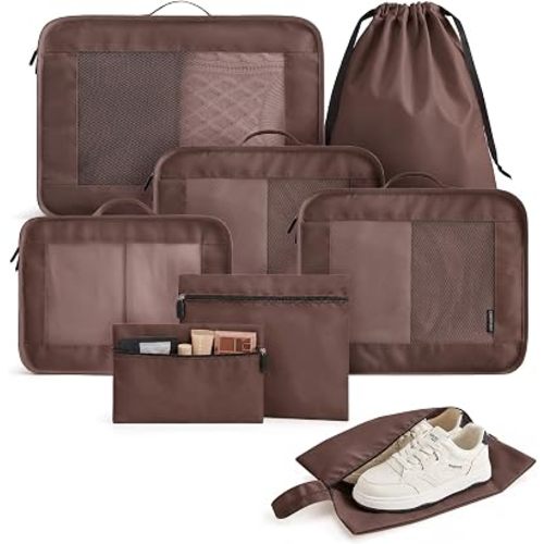 LIGHT FLIGHT 8 Set Packing Cubes for Travel, Cruise Ship Travel Essentials