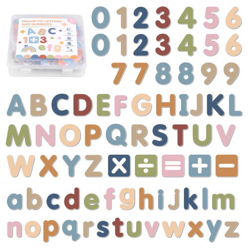 Threns 77 Pcs Fridge Magnet Reusable Magnetic Letter and Number Set Educational Toy with Convenient Case for Magnetic Whiteboard