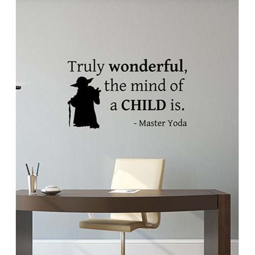 Truly Wonderful the Mind of A Child is Wall Decal Wars Quote Movie Saying Vinyl Sticker Jedi Master Wall Art Home Kids Room Decor Poster 2sw - Etsy