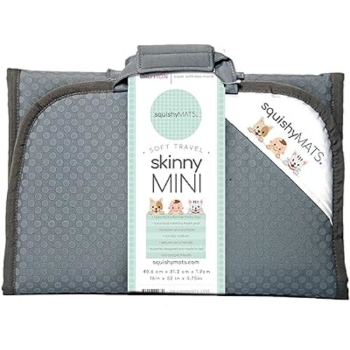 Skinny Mini Infant Change Mat, Memory Foam Surface Pad, Portable Baby Care Mat, Soft Cushioned Changing Surface, Compact Nursery Accessory, 16" x 32"