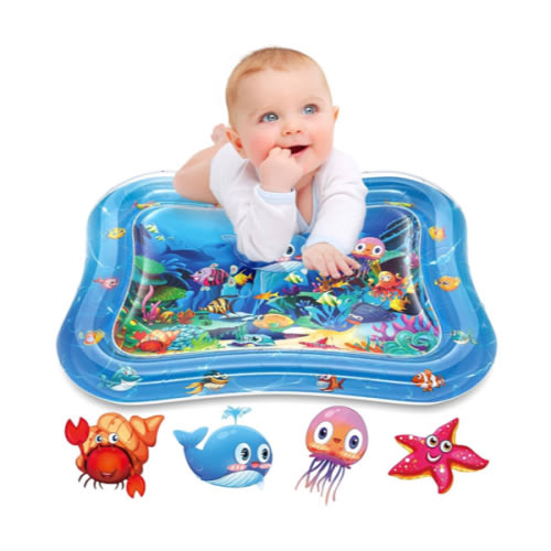 Infinno Inflatable Tummy Time Mat Premium Baby Water Play Mat for Infants and Toddlers Baby Toys for 3 to 24 Months, Strengthen Your Baby's Muscles, Portable