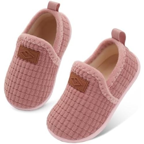 Lefflow Toddler Slippers Boys Girls House Shoes Slip on Baby Sock Shoes Lightweight Outdoor Walking Shoes