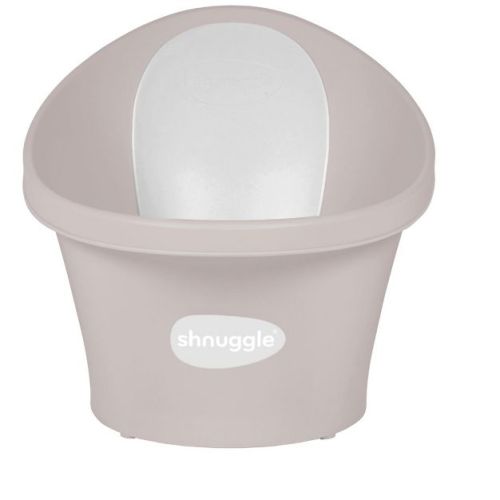 Shnuggle Baby Bath | Newborn baby bath Support with Bum Bump | Compact Bathtub for babies | Bath Seat Suitable from Birth Taupe