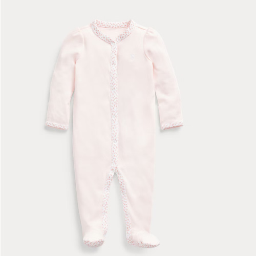 Floral-Trim Coverall | One-Pieces BABY GIRL (0-24 months) | Ralph Lauren