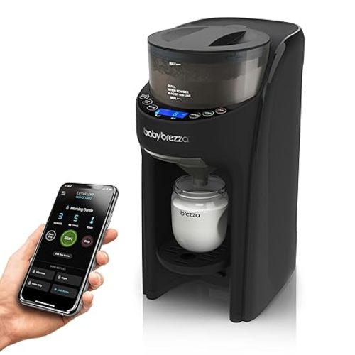 Baby Brezza Formula Pro Advanced WiFi Formula Dispenser - Automatically Mix a Warm Formula Bottle From Your Phone Instantly – Easily Make Bottle With Automatic Powder Blending Machine, Black