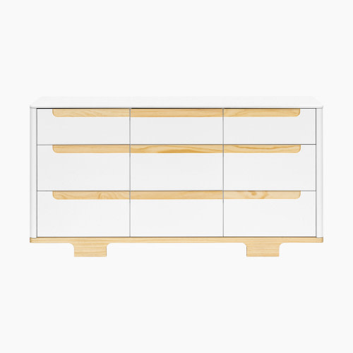 babyletto Yuzu 9-Drawer Assembled Dresser - White / Natural