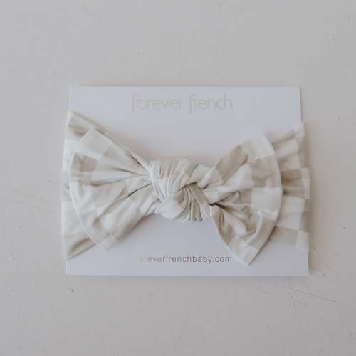bamboo head wrap - checkerboard