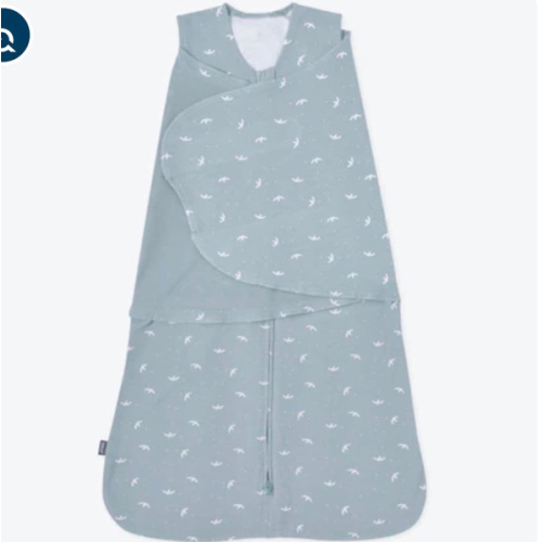 Blue Bird Print Cotton Swaddle Newborn | HALO