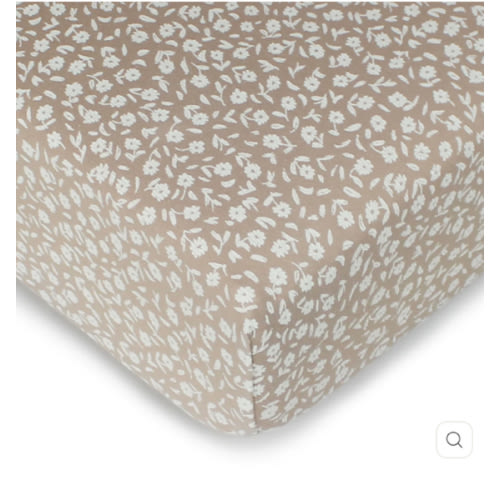 Oatmeal Ditsy Floral | Organic Crib Sheets – L'ovedbaby