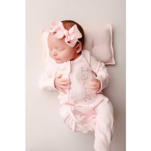 Baby girl baby shower gift, Newborn girl coming home outfit, monogrammed baby girl coming home set, baby shower gift, footie floralp