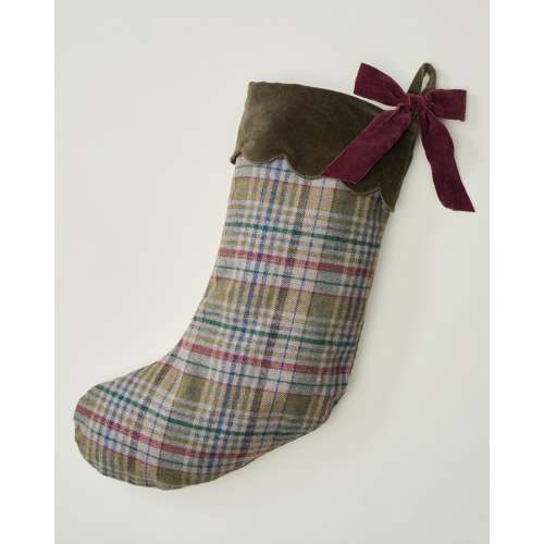 Natural Noel Plaid Stocking