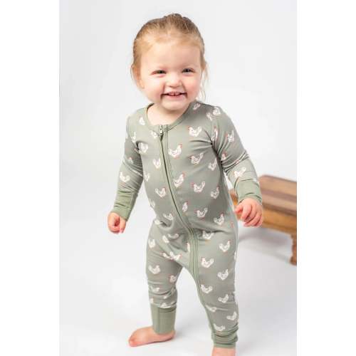 Sage Chickens Bamboo Baby Zippy – American Farm Company