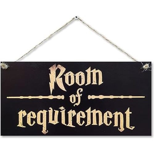CARISPIBET Room of Requirement | home decorative signs house signs fantasy and wizardry theme welcome sign 6" x 12"
