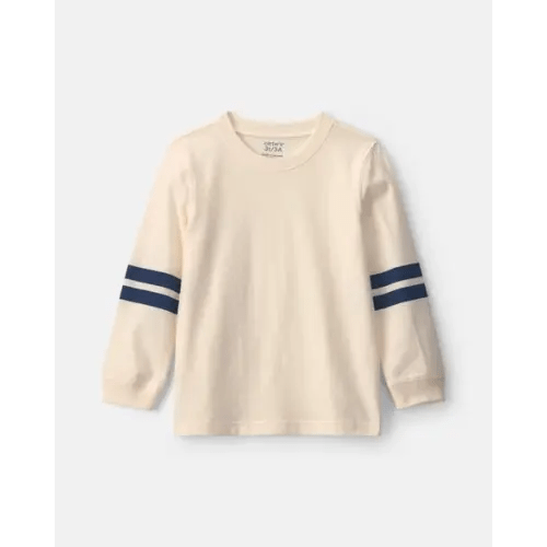 Toddler Boy Striped Long-Sleeve Tee - Cream/Navy Blue | Carter's