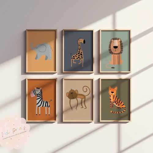 Safari Animal Prints Set, Jungle Animal Prints, Safari Nursery Decor, safari baby nursery, Animal Nursery Wall Art, jungle decor nursery