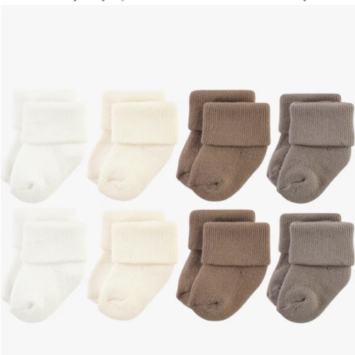 Hudson Baby Baby 8-pack Cotton Rich Newborn and Terry Socks