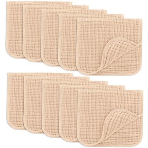 Muslin Burp Cloths Large 100% Cotton by Comfy Cubs