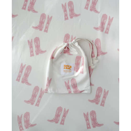 Cot Sheet | Pink Cowgirl Boots – Little and Fern