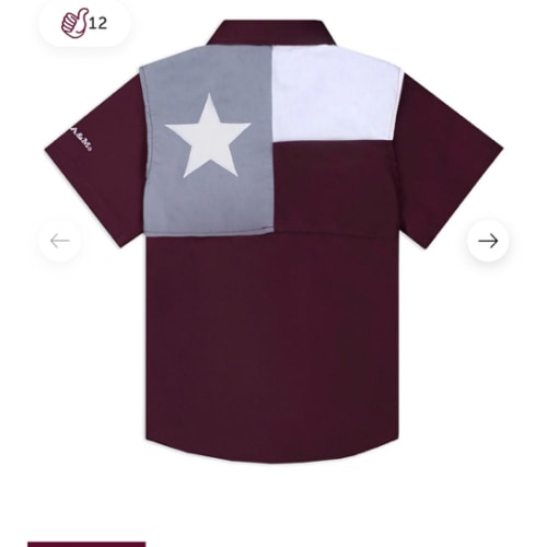 Texas A&M Infant Flag Fishing Shirt