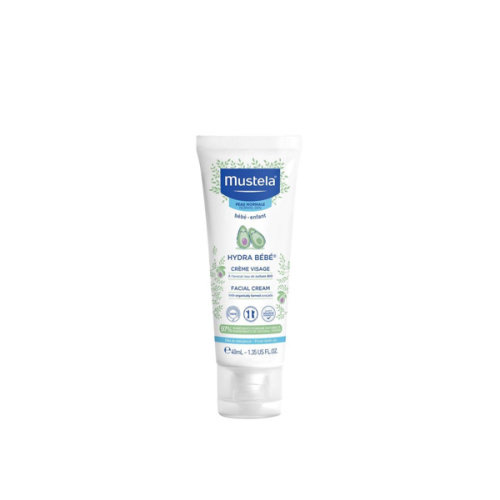 Mustela Hydra Bebe Face Cream – Daily Baby Moisturizer with Natural Avocado, Jojoba Oil & Shea Butter - 1.35 fl. oz. - Packaging may vary