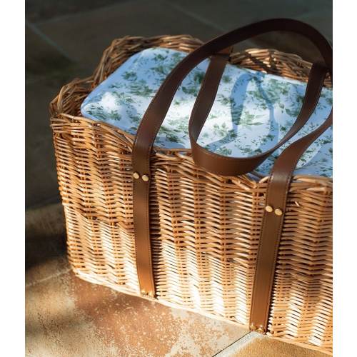Edgehill Collection x Megan Karp Wicker Floral Insulated Cooler Tote