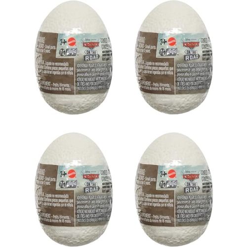 Disney Cars On The Road Mini Racers Mystery Dino Egg Cruisers, Set of 4