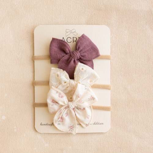Sweet Beginnings Bow Set • Flora