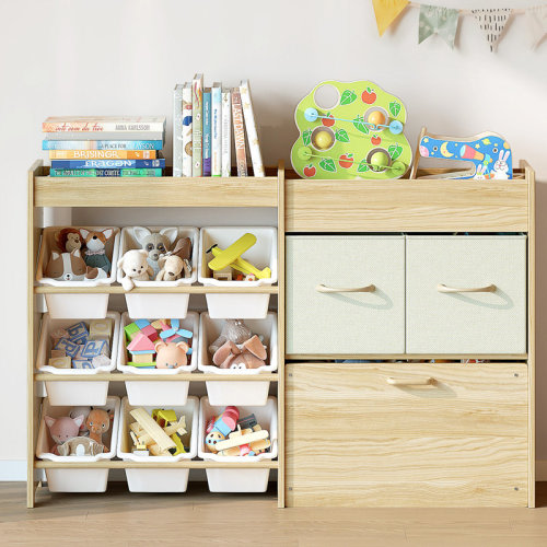 Isabelle & Max™ Solid Pine Wood Toy Organizer - Toy Organizers And Storage, Toy Storage With Bins And Drawers, Toy Storage Organizer For Kids Room, Playroom, Nursery & Reviews | Wayfair