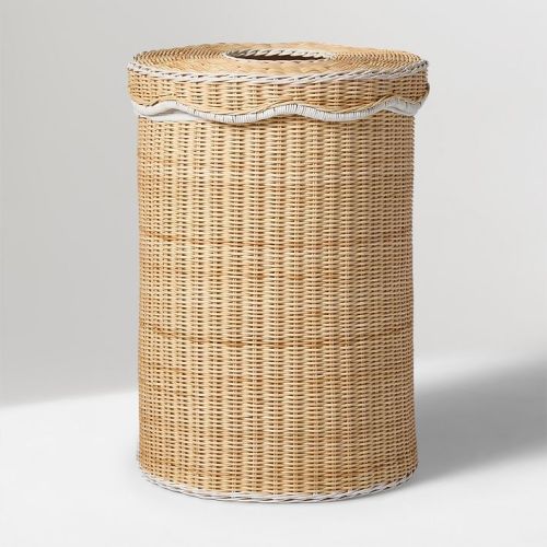 Woven Scalloped Hampers (Set of 2)