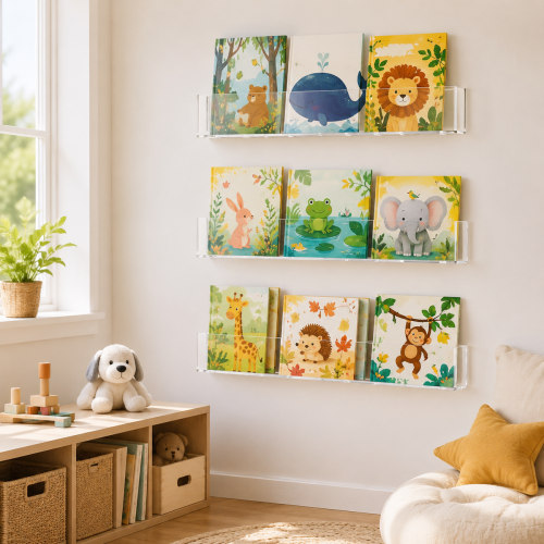 Clear Acrylic Wall Bookshelf