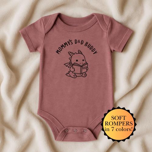 DnD Dragon Baby Gift for New Mom: Infant Romper for New Dad DnD Players, Soft Bodysuit for RPG Parents, Future DnD Player Rompers for Babies