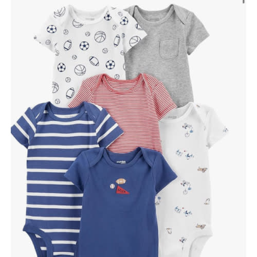 Simple Joys by Carter's Baby Boys' 6-Pack Short-Sleeve Bodysuit